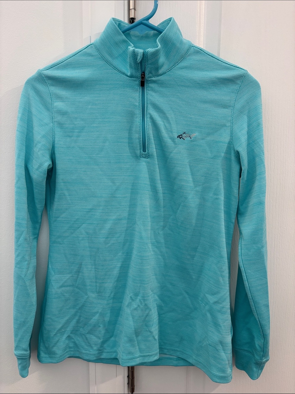 Greg Norman Collection Aqua Blue Quarter-Zip Pullover
